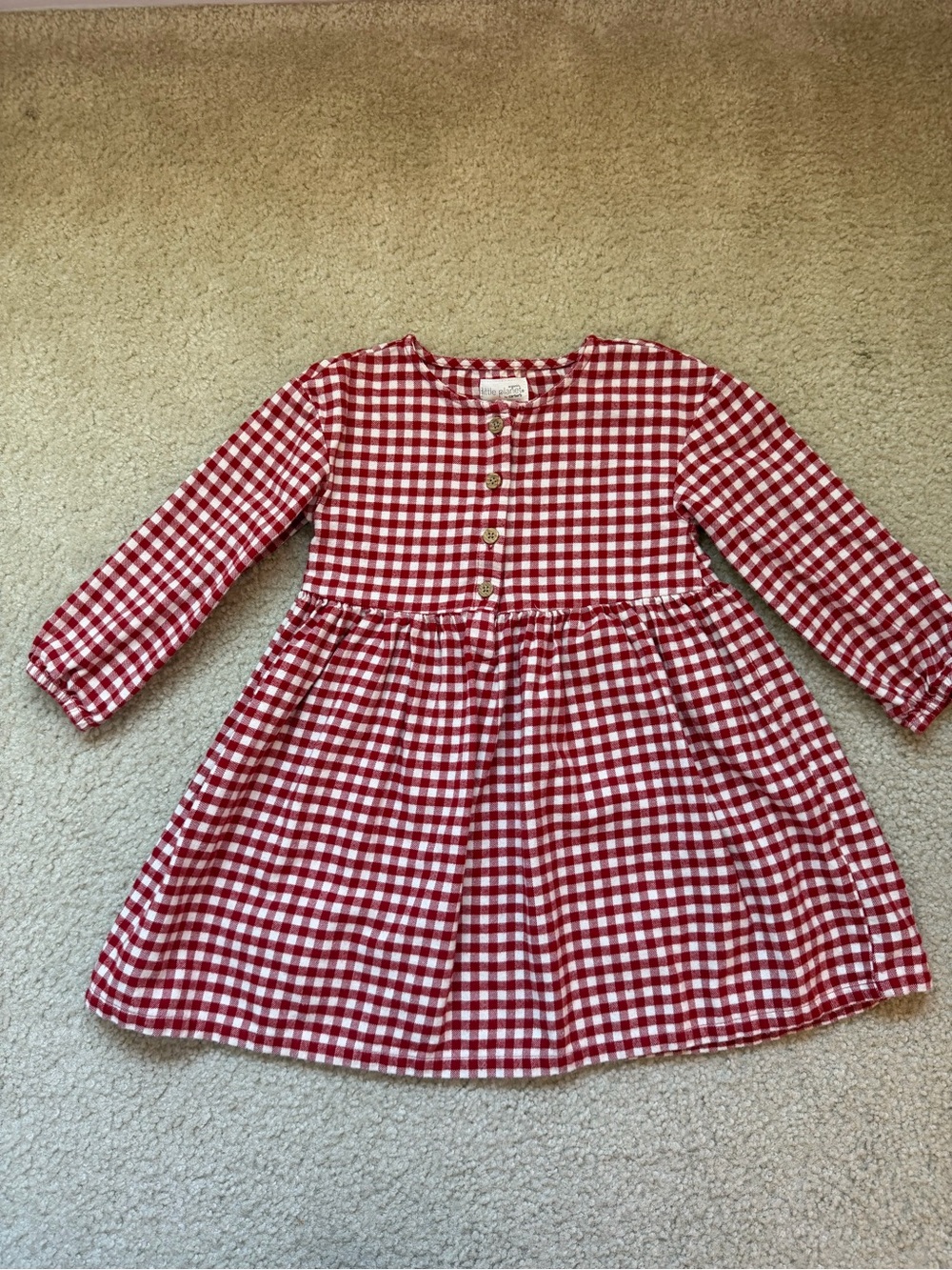Little Planet by Carters Red and White Plaid Dress 4T